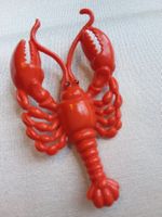Vintage Brosche roter Hummer Ca 1940-50