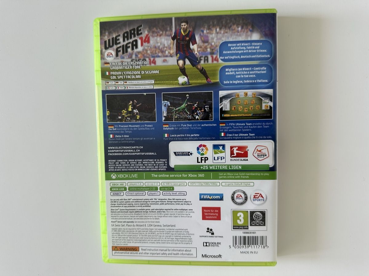 Giochi: FIFA 14 Xbox 360 Kinect – Usato da Couvet venduto da Aura_aura 2