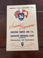 Servette FC Vintage Matchprogramm 1952 Preston North End