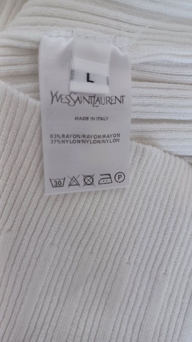 Saint Laurent T-shirts: Saint Laurent Kurzarm Shirt weiss – D'occasion à Kriens par IsabelleW0102 4