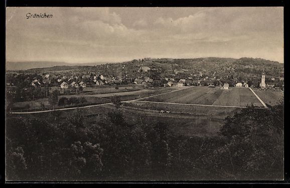 Cartoline postali: AK Gränichen, Blick auf die Ortschaft – Usato da Berlin venduto da bartko-reher