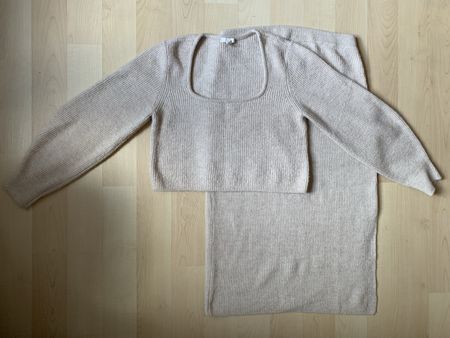 H&M Mama Maternity Knit Sweater Dress Beige Size M