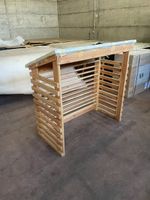 Kaminholzregal mit Blech-Dach 106x54x106/85cm  LxBXH