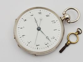 Antike Taschenuhr Spitzzahn-Ankerhemmung Silber