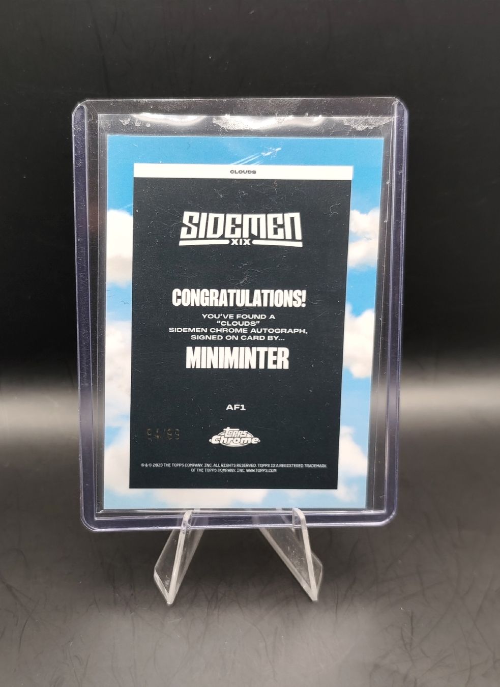 Topps Carte collezionabili: Topps Sidemen Miniminter On Card Auto /99 – Usato da Ostermundigen venduto da DaCards 1