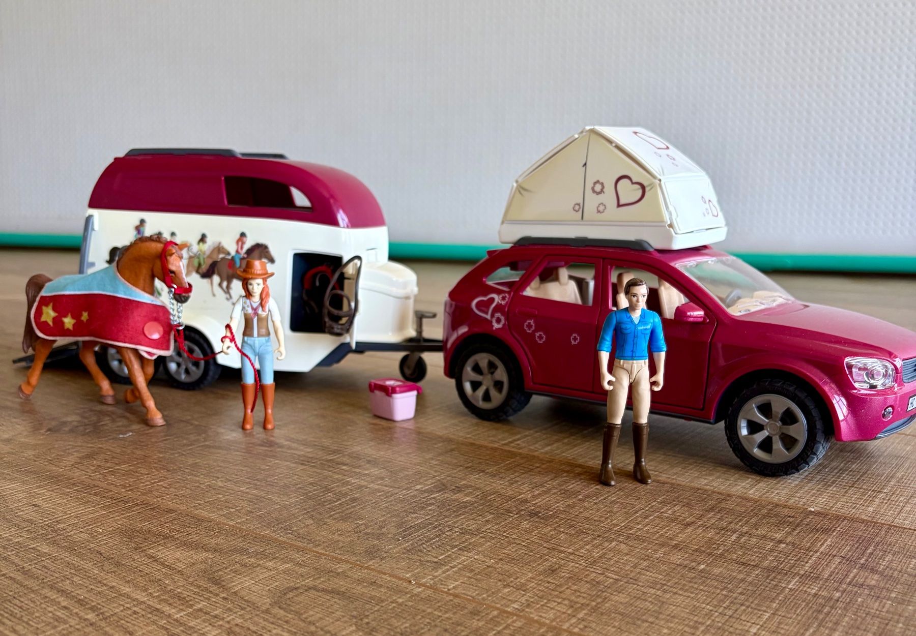 Schleich Spielzeuge: Schleich Set Pferd, Auto und Transporter – Gebraucht aus Scharnachtal von Annanass 1