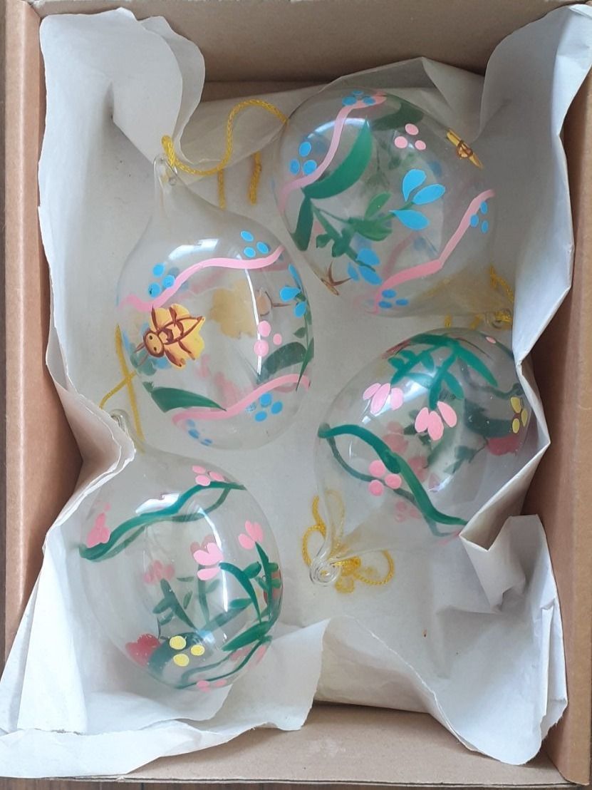 Tutte le decorazioni: 4 Kugeln - 1950er Blumen Ostern – Usato da Mörschwil venduto da antiksalon 9