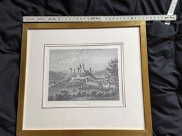 Burgdorf BE, Aquatinta um 1857