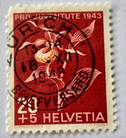 Nr.J 107 Frauenschuh 1943 mit Stempel  Zürich