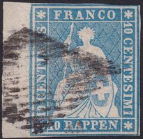 Strubel: 23A (23A3) mit breitem Bogenrand links, LP!