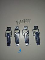 Spannverschlüsse 4 Stück Metall silber mit Schrauben neu