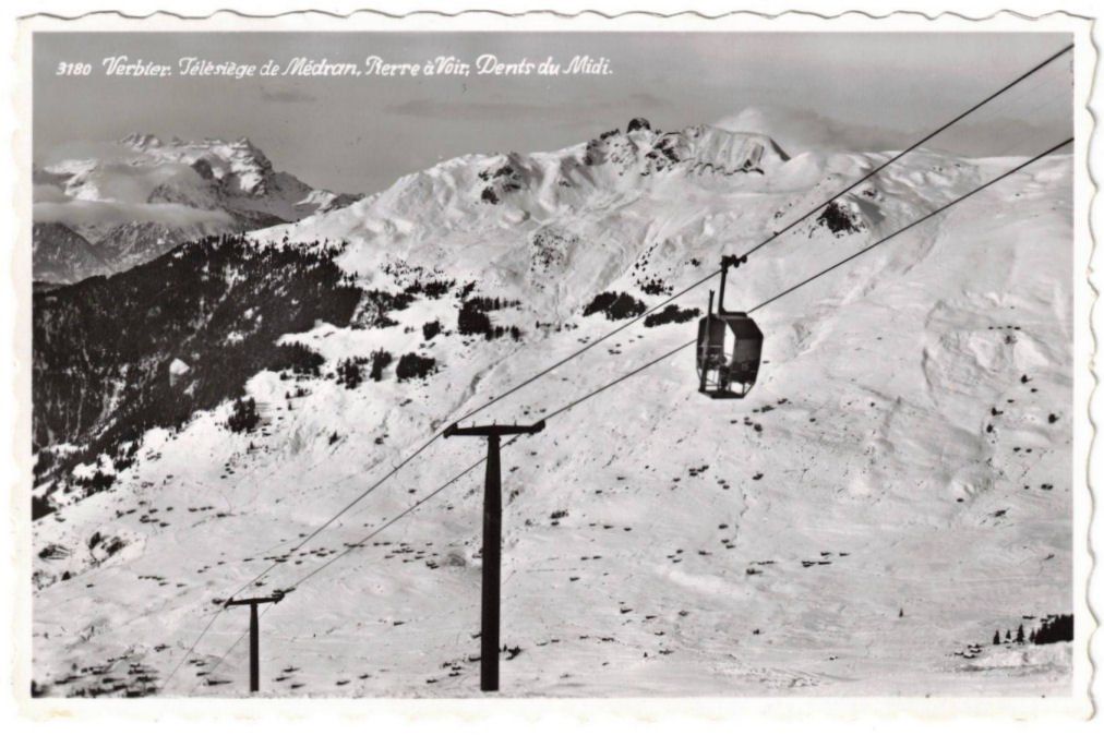 Cartoline postali: Verbier - Sessellift Médran – Usato da Binningen venduto da Mountainrider