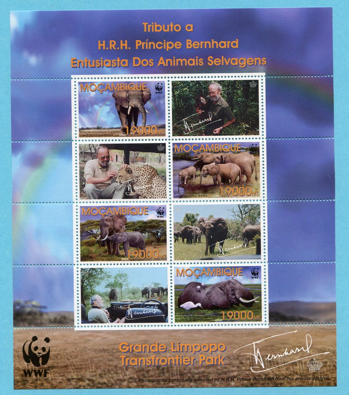 Tutti i francobolli: Bogen Mocambique - Grande Limpopo - Transfrontier Park – Nuovo (secondo la descrizione) da Opfikon venduto da Prophila