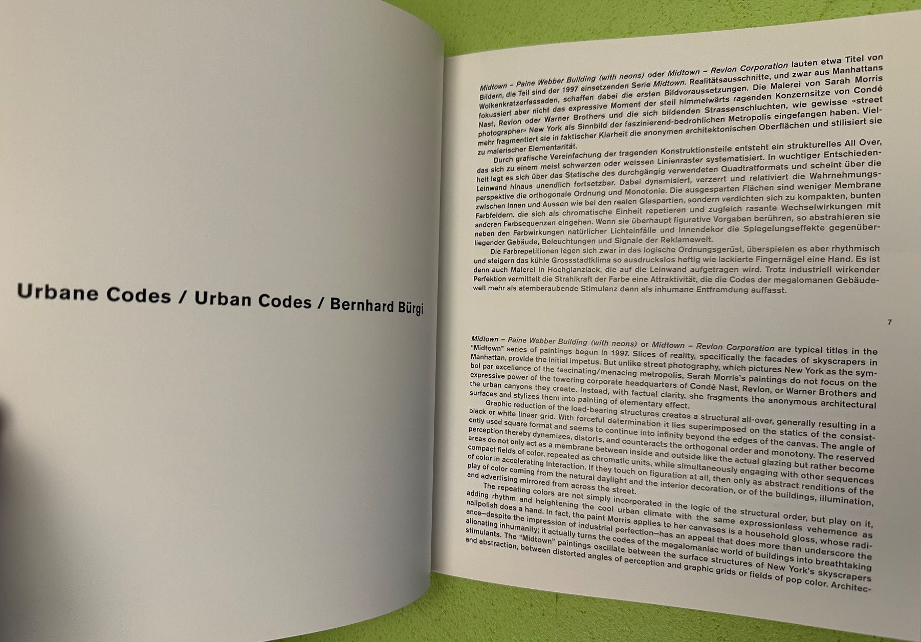 Libri: Bernhard Bürgi: Sarah Morris. – Usato da Zürich venduto da allp 4