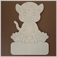 Geburtstafel "Leopard" zum selber machen