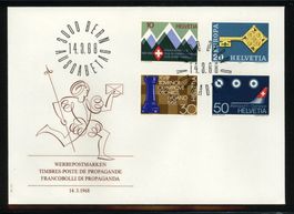 1968, FDC, Sonderpostmarken I, Europa (Nr. 453-456)
