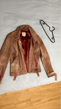 Damen Lederjacke MNG braun