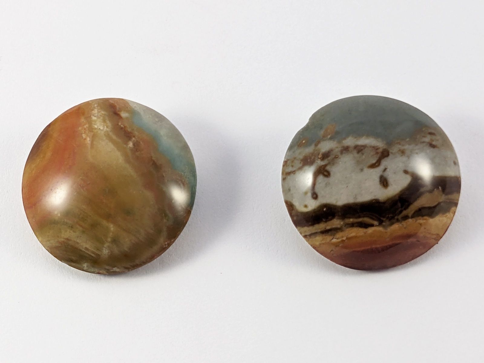 Minerali & Pietre curative: Polychrom Jaspis 27mm, 2Stk. – Nuovo e nell'imballaggio originale da Meilen venduto da StoneGarden