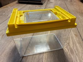 Terrarium faunarium gelb transparent mit Griff gutem Zustand