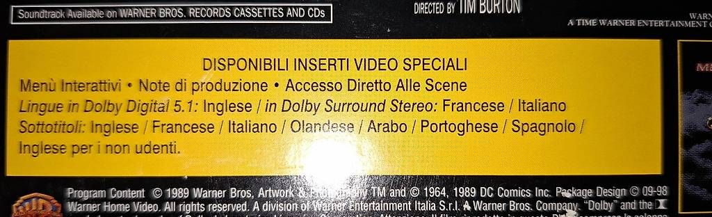 Tutti i DVDs: BATMAN DVD - 1990 VERSION – Usato da RENNAZ venduto da Tefkad 4