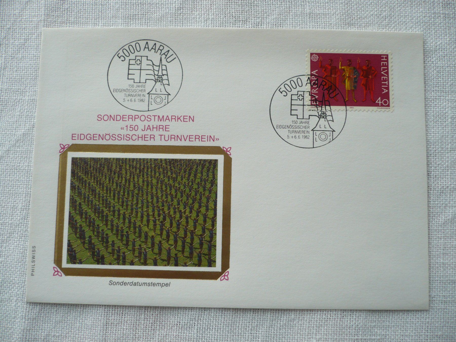 Alle Briefmarken: 1982 150 Jahre Eidg. Turnverein, Aarau – Gebraucht aus Zürich von saltandpepper008