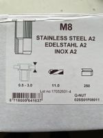 250 Stk. Pack Tubtara Gewindenieten Rostfrei M8 Nietmuttern