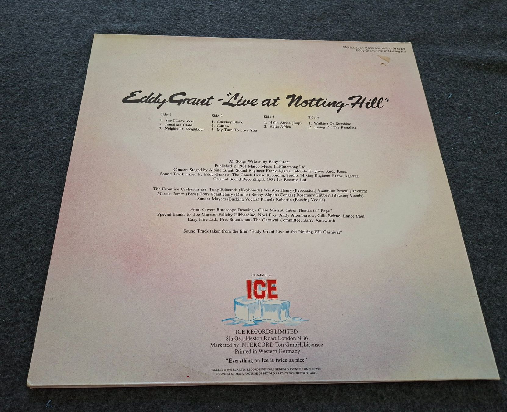 Schallplatten: Eddy Grant, Live at Notting Hill, Doppel-LP – Gebraucht aus Merenschwand von lea61 1