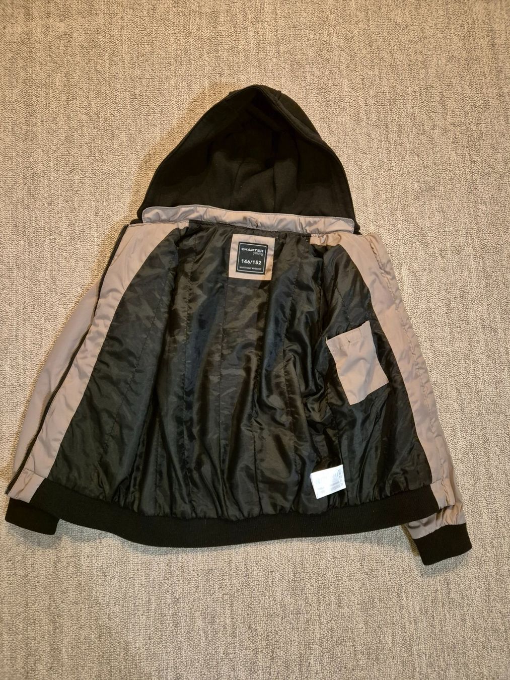 C&A Jacken & Mäntel: Coole Übergangsjacke Gr. 146/158, Junge schwarz/grau – Gebraucht aus Winkel von Heuresis 2