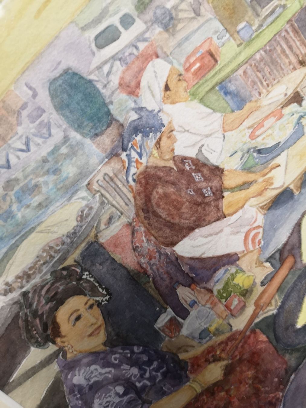 Gemälde: MAGNIFIQUE SCÈNE DE MARCHÉ ORIENTALE – Gebraucht aus Genève von Qanil77 4