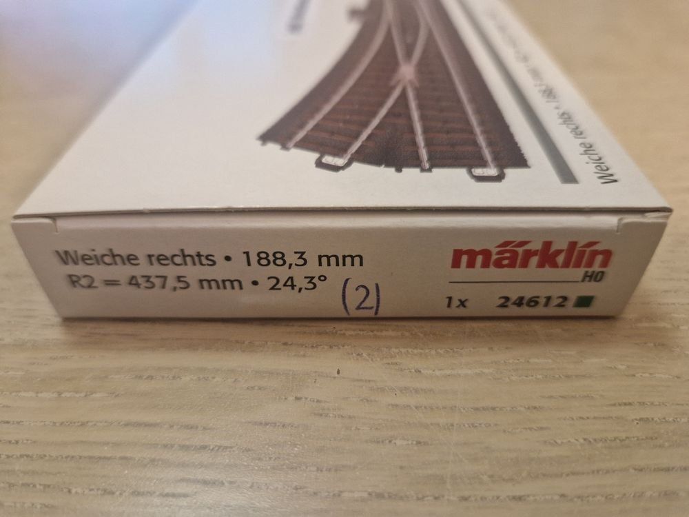 Märklin Modellini di ferrovie: Märklin 24612 Weiche mit Antrieb + Decoder  + Beleuchtung C – Usato da Galgenen venduto da retolino01 3