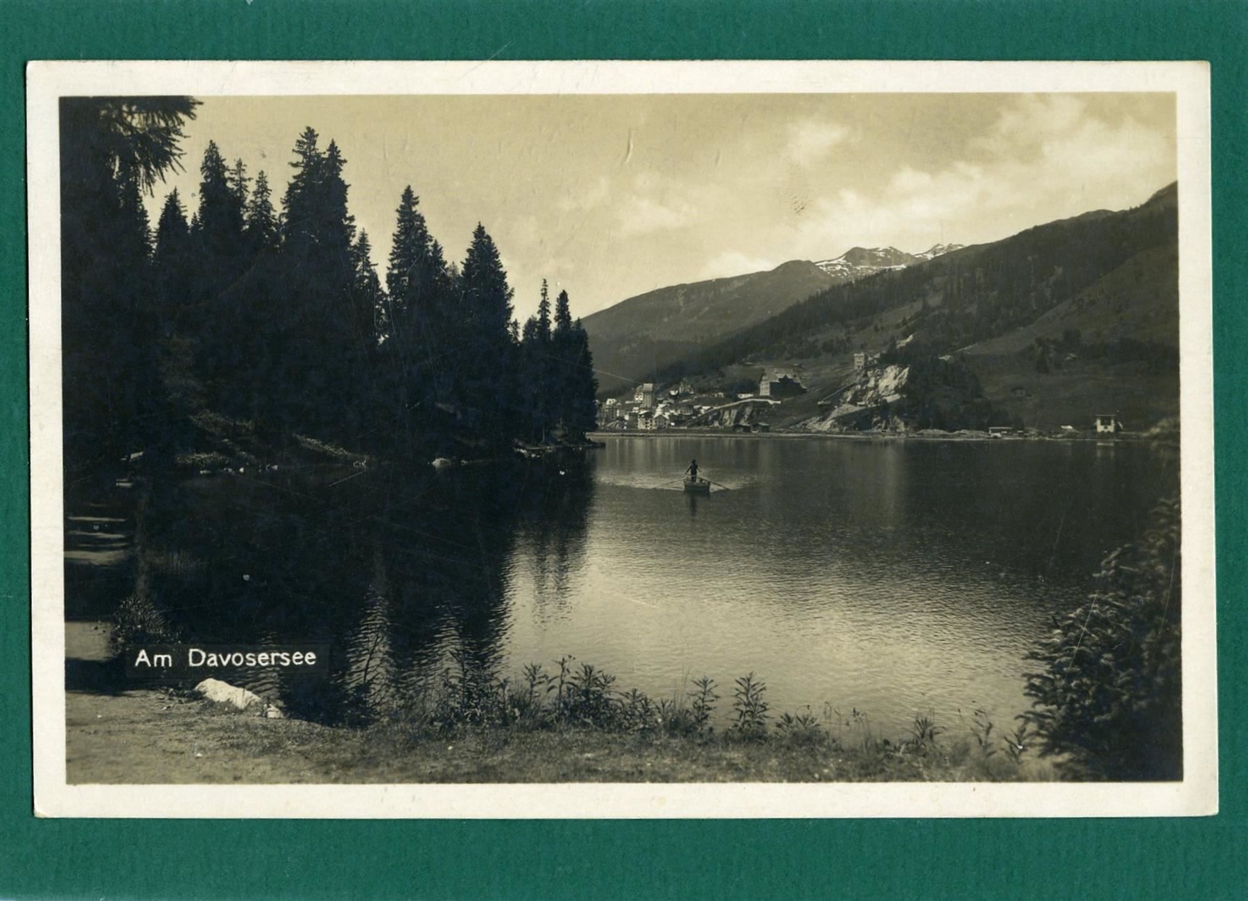 Cartoline postali: Am Davosersee, 1929, gelaufen – Usato da Sargans venduto da Hausi1951