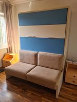 Lit rabattable Ketiam 140x200cm avec canapé + matelas