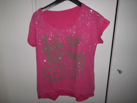 T-shirt fuchsia en coton T. M