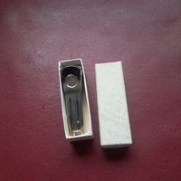 Zigarrenschneider Metall silberfarben mit Etui gebraucht