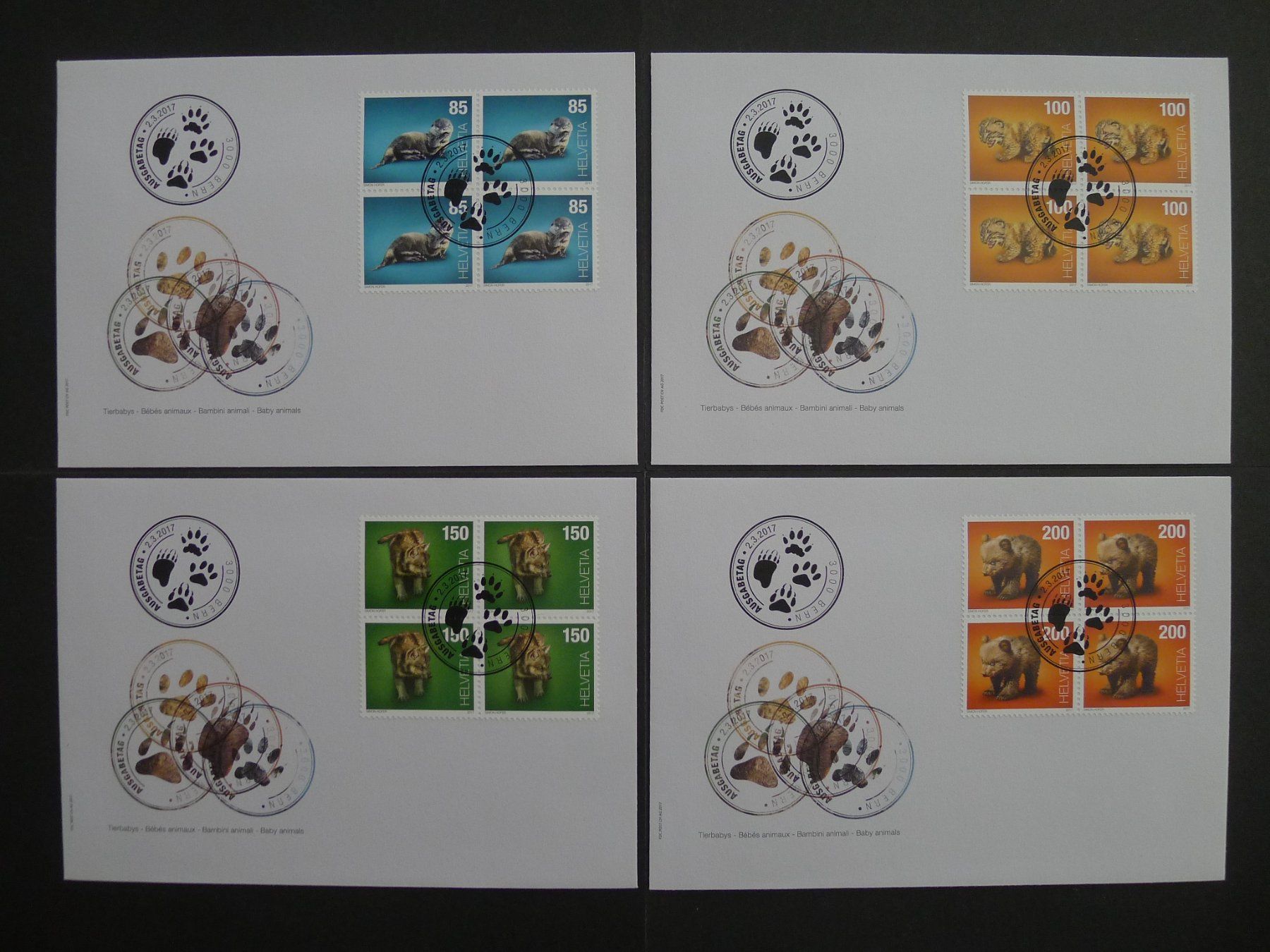 Tutti i francobolli: 2017 Nr.1624-1627 im 4er Block auf FDC – Usato da Dagmersellen venduto da wyss1982
