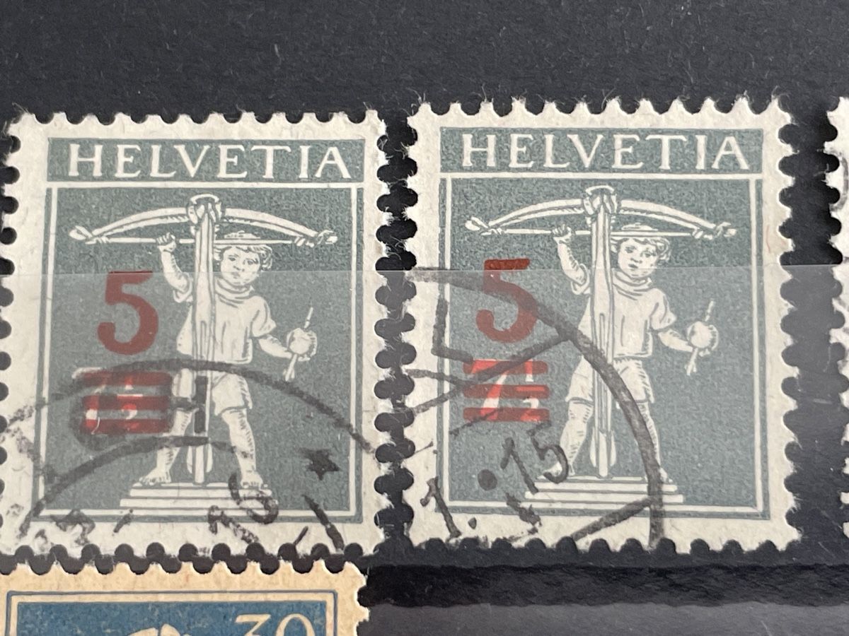Tutti i francobolli: Lot Abart Marken  – Usato da Muri AG venduto da Briefmarke-Schweiz 7
