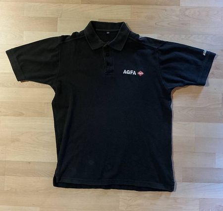 Poloshirt schwarz mit Agfa Logo (Grösse M)