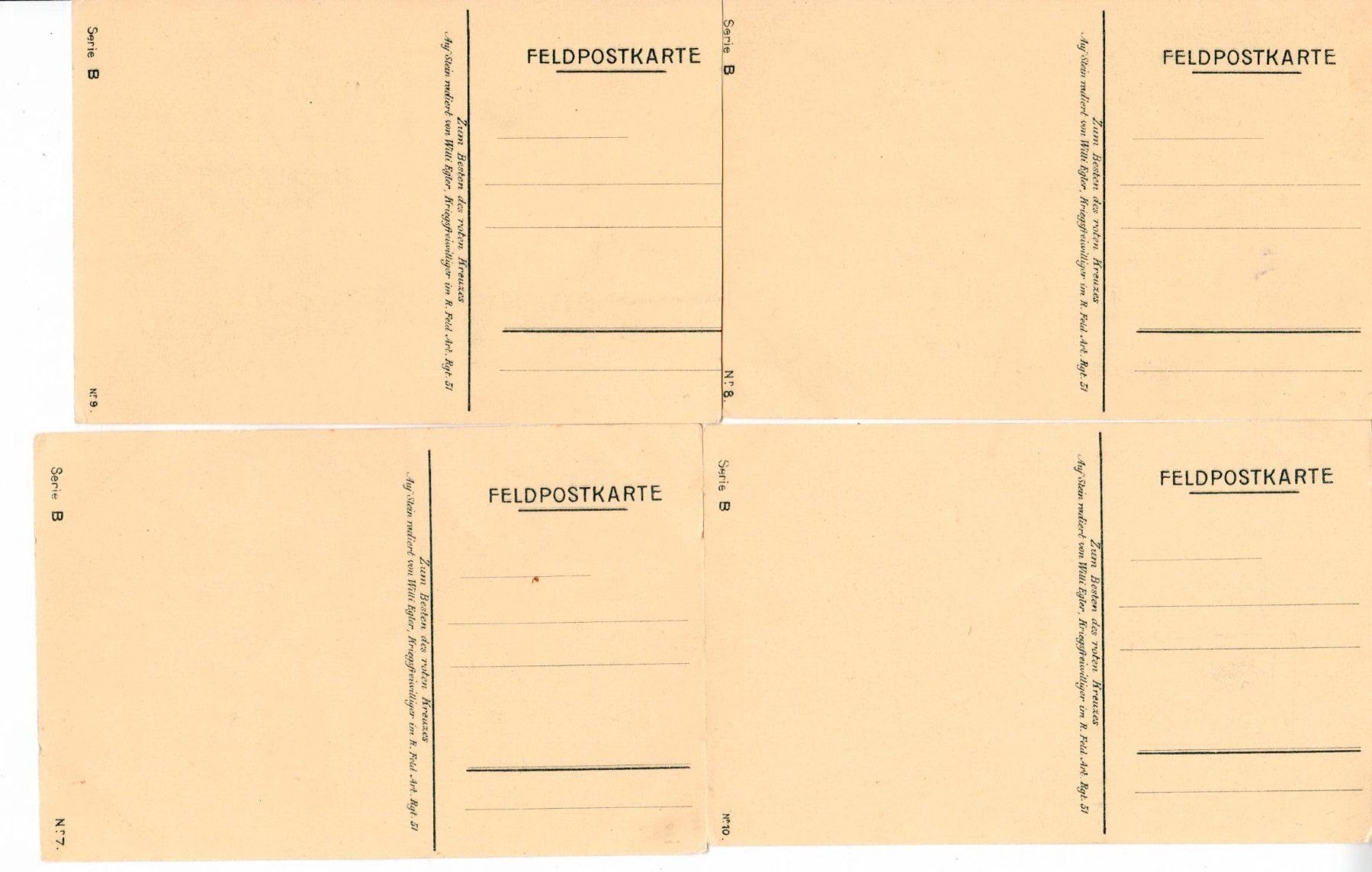 Cartoline postali: 8 Feldpostkarten – Usato da Wolhusen venduto da Curver9 1