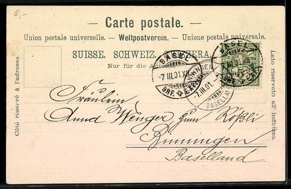 Cartoline postali: AK Basel, Spital – Usato da Berlin venduto da bartko-reher 1