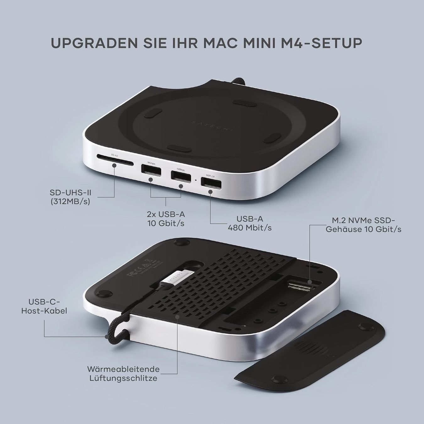 Satechi Hub & Switch: Satechi Hub Mac mini M 4 /M 4Pro – Usato da Embrach venduto da Peschert 1