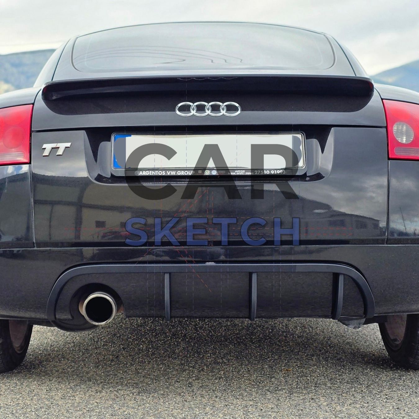 Diffusori di oli essenziali: Audi TT 8N Diffusoreinsatz – Einzel- oder Doppelauspuff – Nuovo e nell'imballaggio originale da Dietikon venduto da CarSketch 4