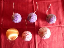 6 Weihnachtskugeln Christbaumschmuck Schneemann Winter Schne