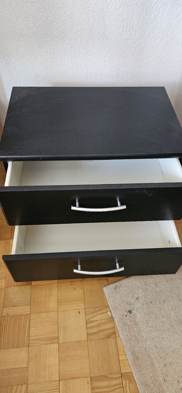 Comodini: Schubladenmöbeli, Nachttisch schwarz Holz – Usato da Belp venduto da Ginus85 1