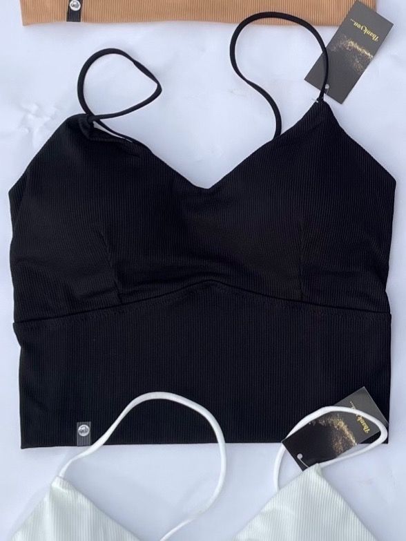 Top: L XL Damen Crop Top minimalistisch basic trendy 533 – Nuovo e nell'imballaggio originale da Vinelz venduto da Messer2007 3