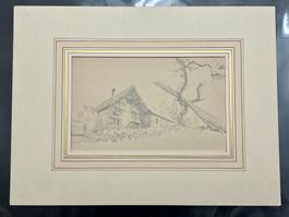 Carl Rechsteiner Zeichnung Tätschenberg Appenzell