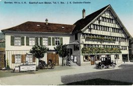 GUNTEN Gasthof zum Bären mit Oldtimer AP ca 1920!