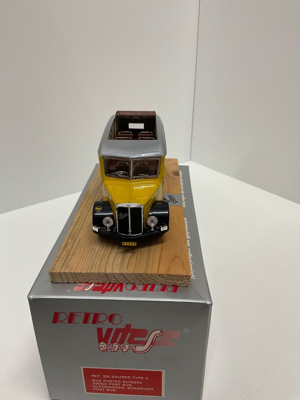 Saurer Modellini d'auto: Retro vitese 220, Saurer Typ C, Post Bus, Bespielt – Usato da Chur venduto da Chur75 1