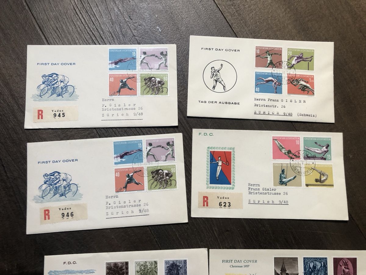 Alle Briefmarken: Bessere FDC ab 1954-1960 – Gebraucht aus Lufingen von Rac0