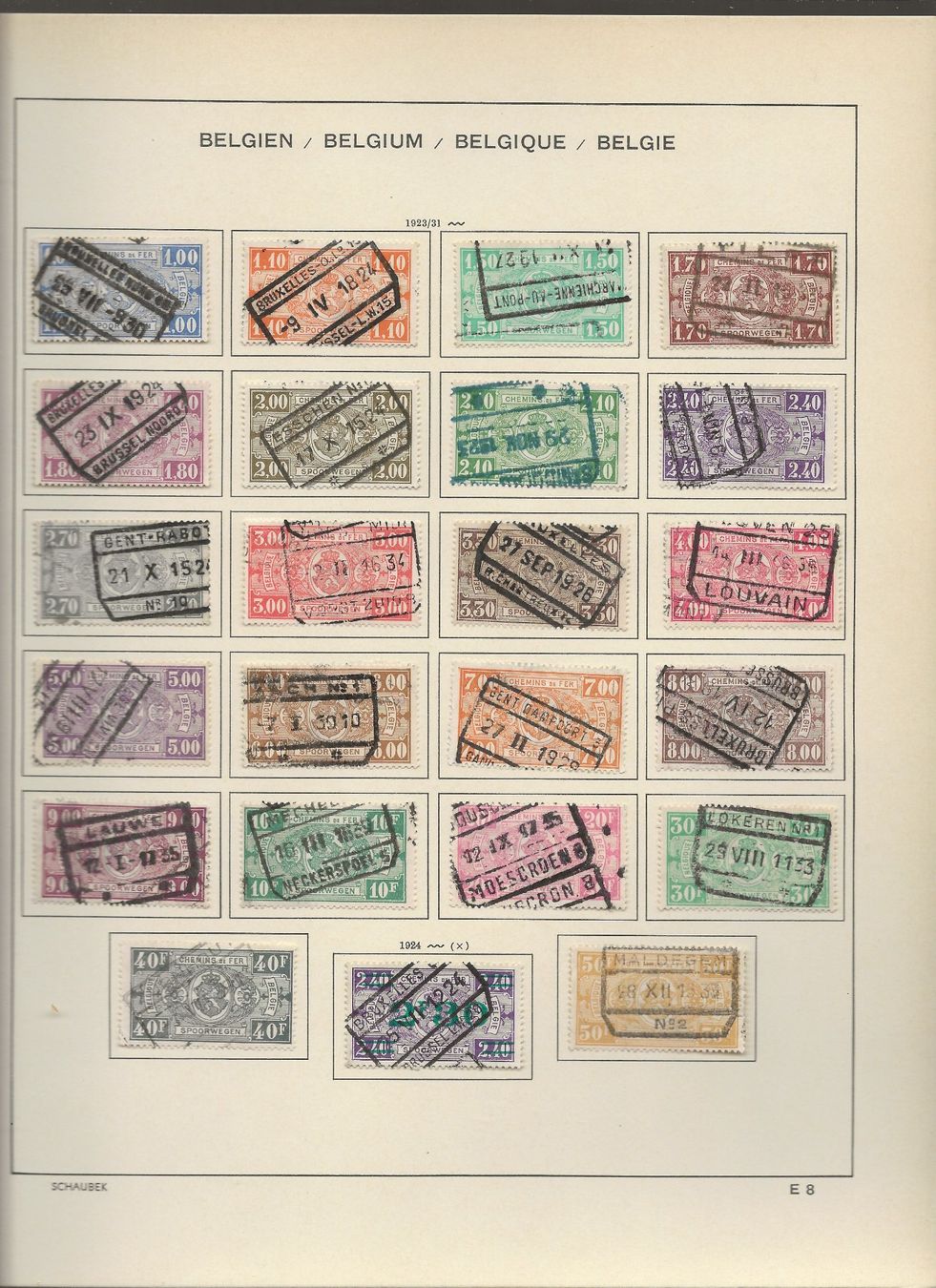 Tous les timbres: Marken Belgien Eisenbahn – D'occasion à Au ZH par xelagreb01 8