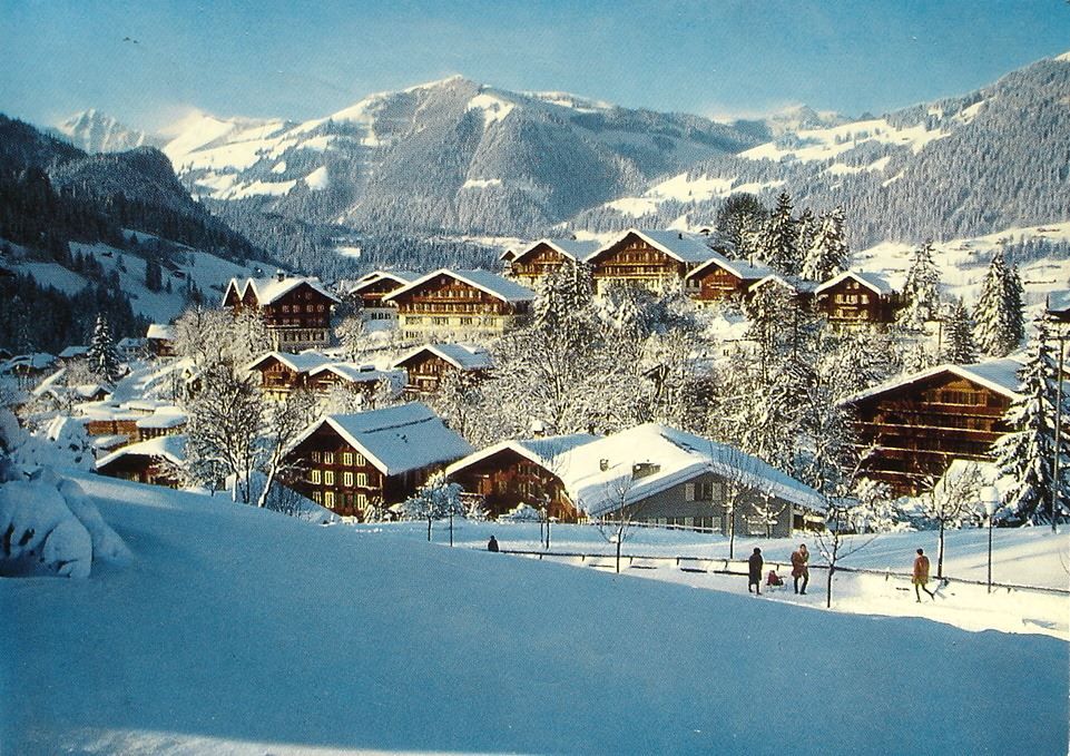 Cartoline postali: GSTAAD les Chalets du Rosey – Usato da Jona venduto da philajona